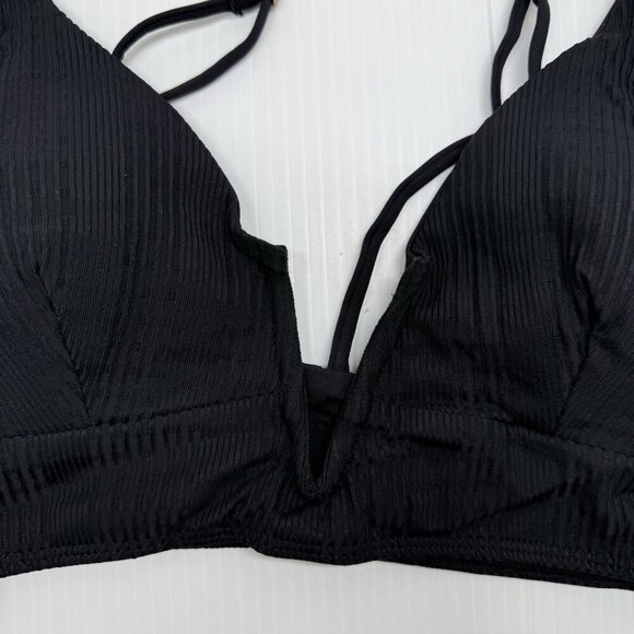 L Space Siren V-Wire Bikini Top Black XL Swimwear Swim Sexy Supportive NWT - Picture 7 of 11